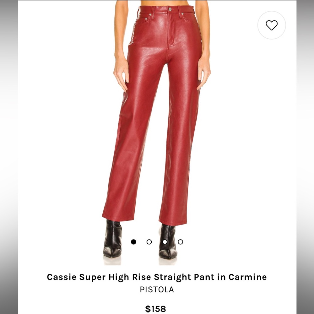 Cassie pistols high rise faux leather jeans size 25 new with tags never worn.